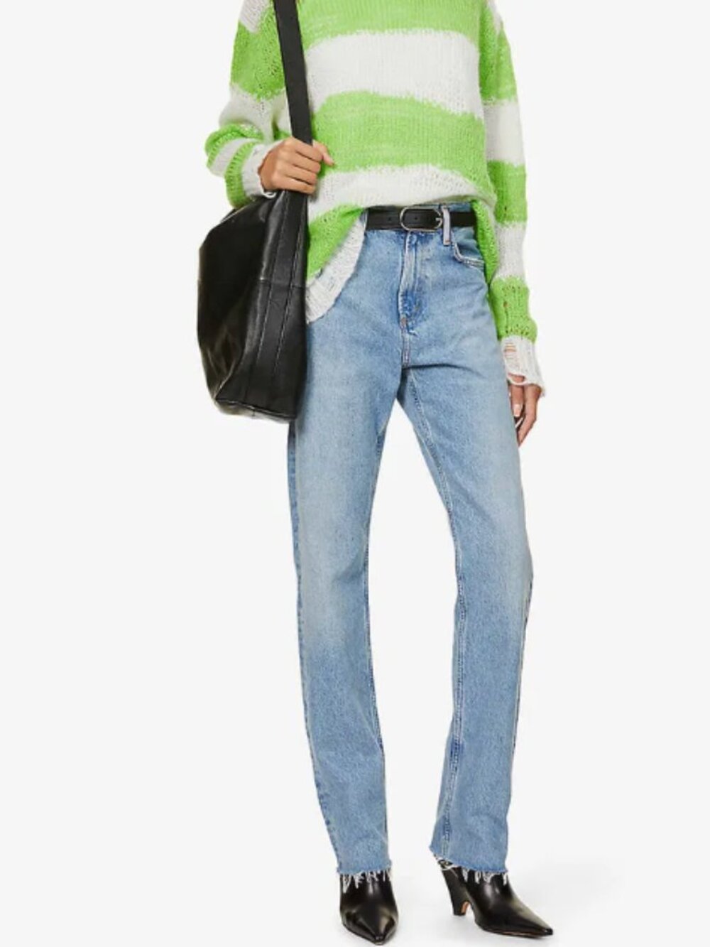 AGOLDE Cherie Straight-Leg Mid-Rise Light Wash Denim Jeans size 28